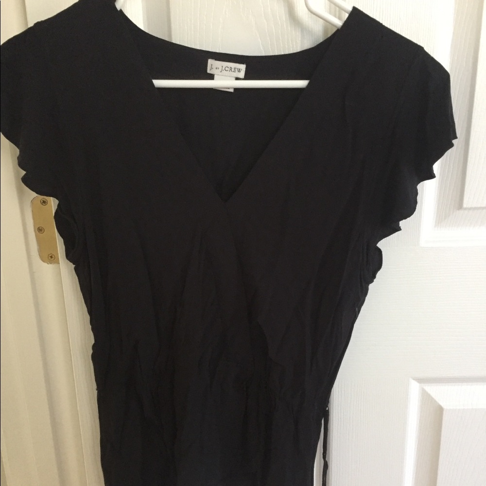 Tie at waist faux wrap top